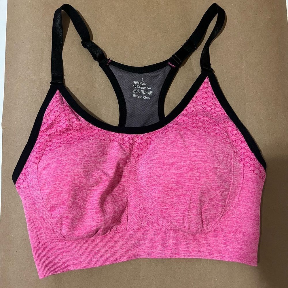 Qhome Women's Gym Yoga Running Push Up Full Cup High Impact Adjustable Sports Br
